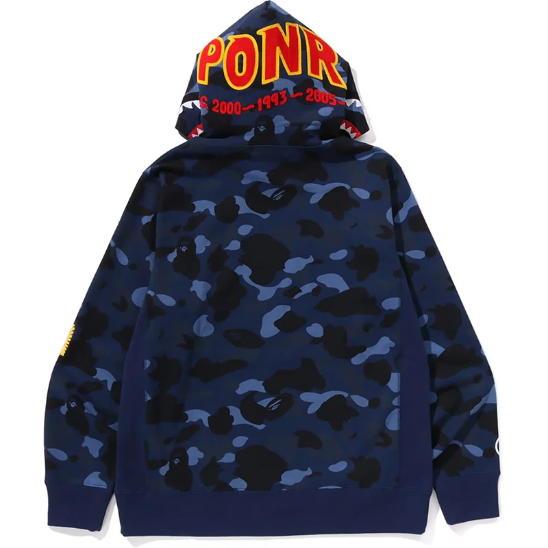 BAPE Red Color Camo 2nd Shark Pullover Hoodie - Image 3