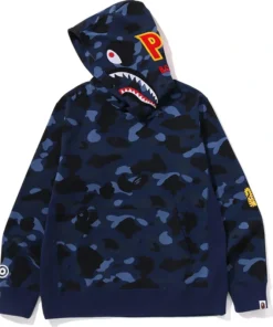 BAPE Red Color Camo 2nd Shark Pullover Hoodie
