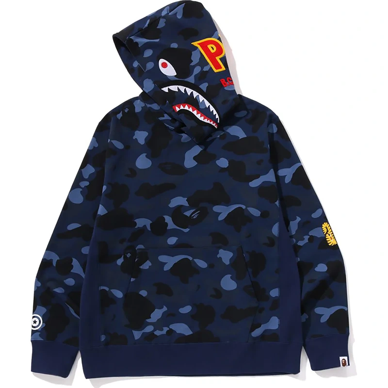 BAPE Red Color Camo 2nd Shark Pullover Hoodie
