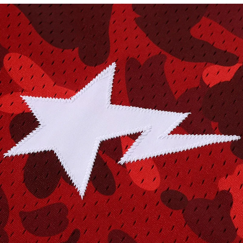BAPE Red Color Camo Warm Up Shirt - Image 5