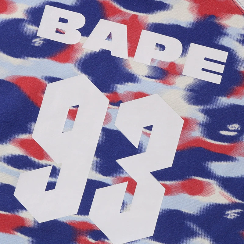 BAPE Screen Blue Camo Football Logo Relaxed Fit Pullover Hoodie - Image 3