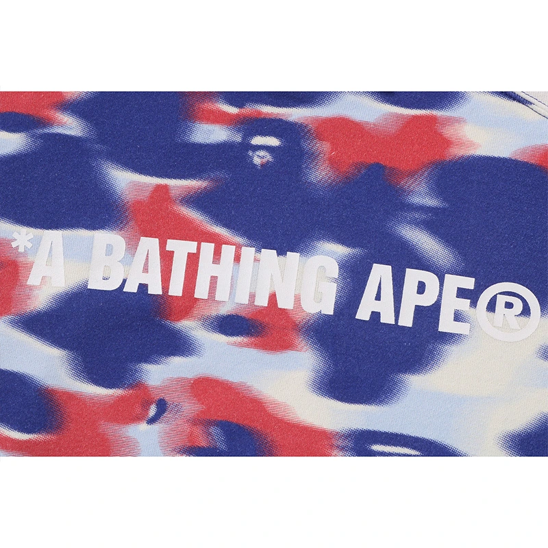 BAPE Screen Blue Camo Football Logo Relaxed Fit Pullover Hoodie - Image 4