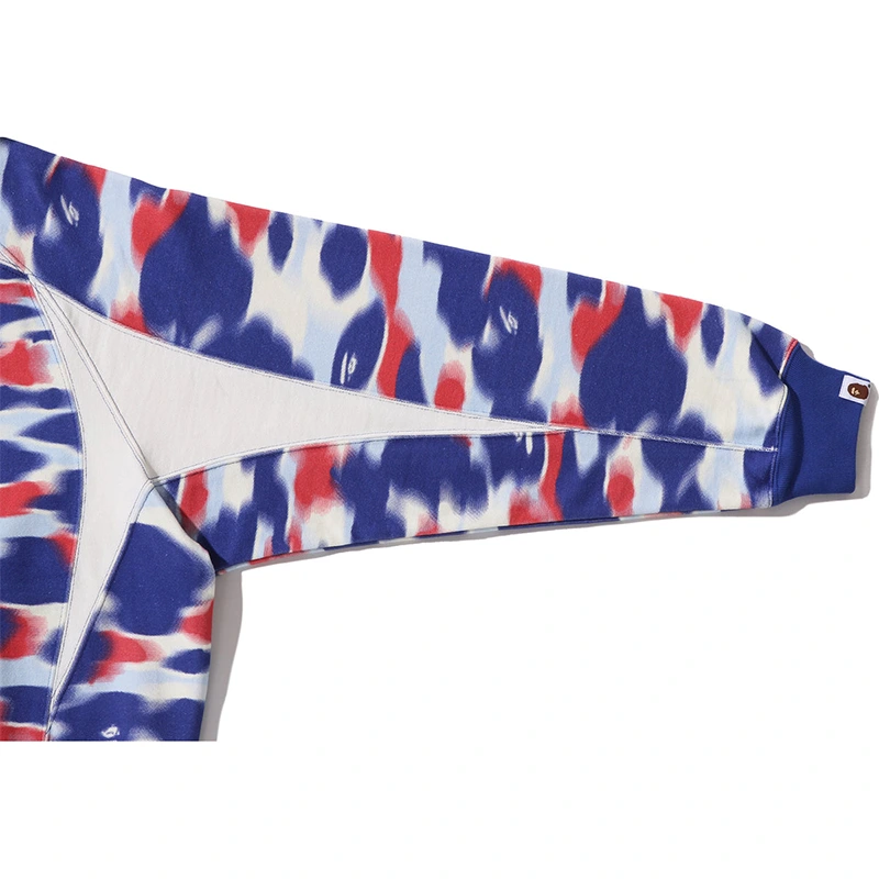 BAPE Screen Blue Camo Football Logo Relaxed Fit Pullover Hoodie - Image 5