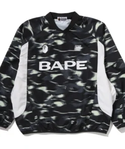 BAPE Screen Camo Football Logo Relaxed Fit Crewneck Sweatshirt