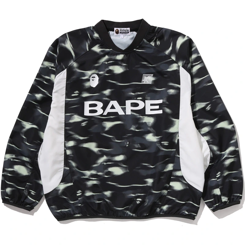 BAPE Screen Camo Football Logo Relaxed Fit Crewneck Sweatshirt