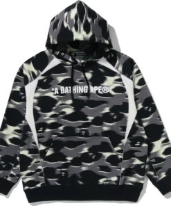 BAPE Screen Camo Football Logo Relaxed Fit Pullover Hoodie