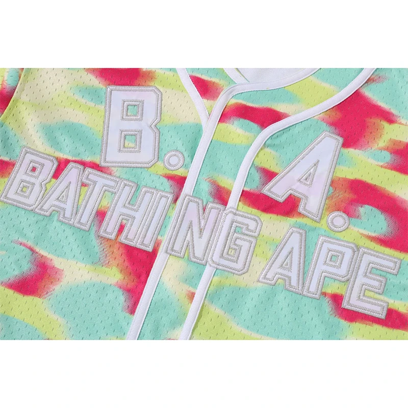 BAPE Screen Camo Multi Logo Baseball Shirt - Image 4