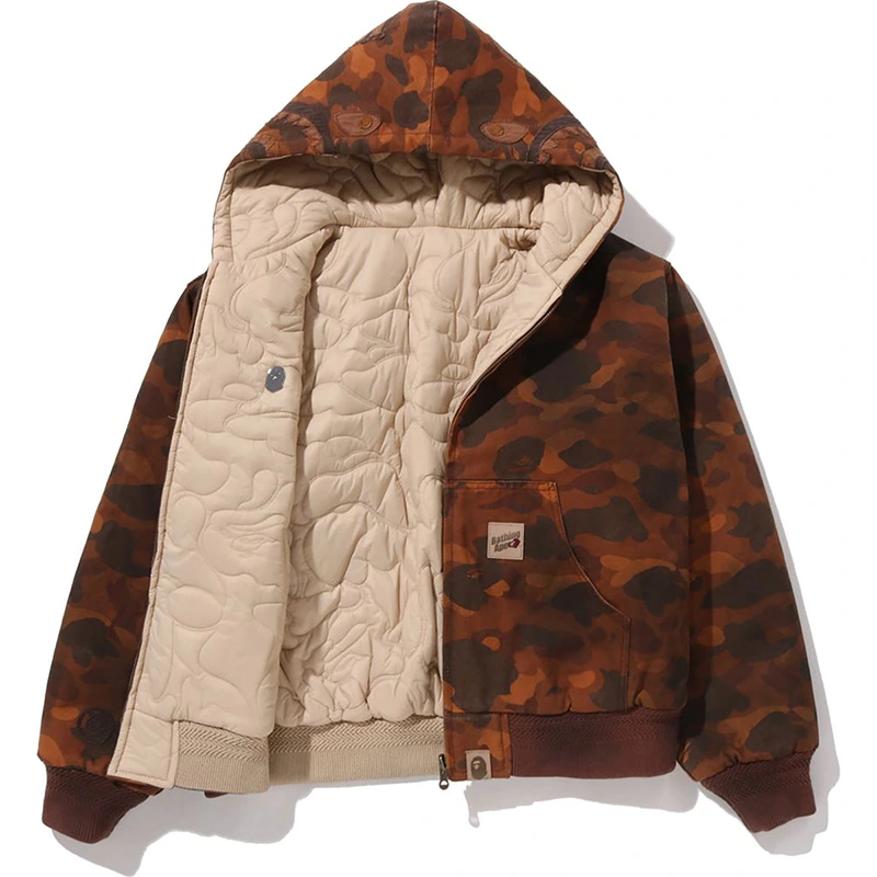 BAPE Solid 1st Camo Reversible Shark Zip Heavy Jacket - Image 4