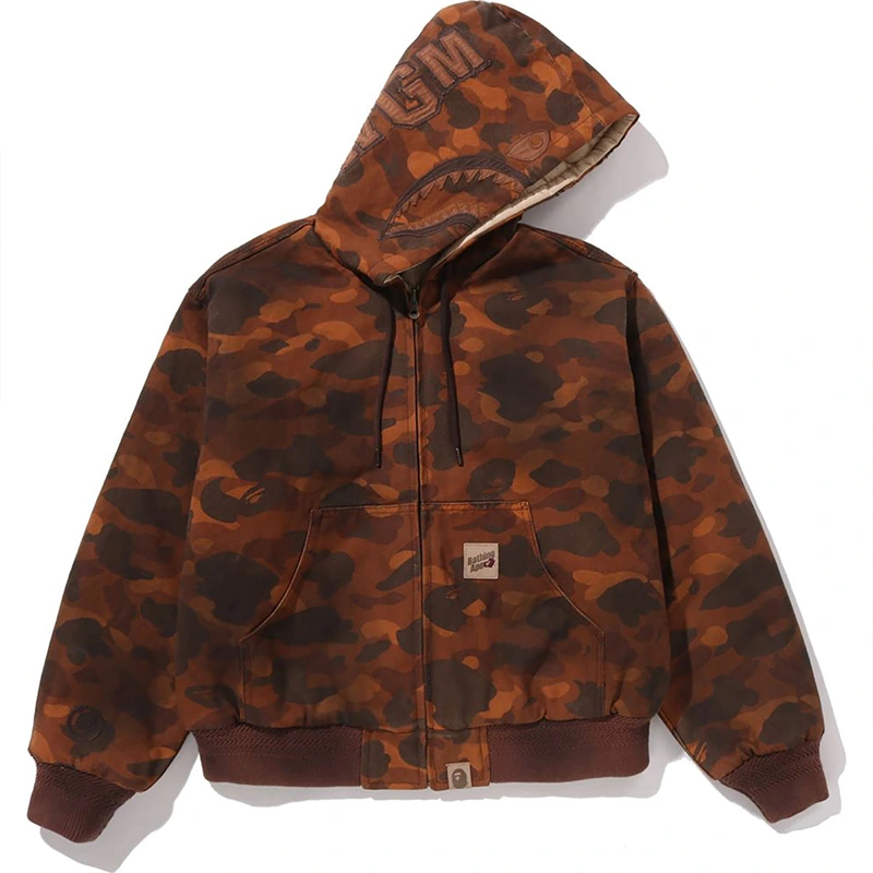 BAPE Solid 1st Camo Reversible Shark Zip Heavy Jacket