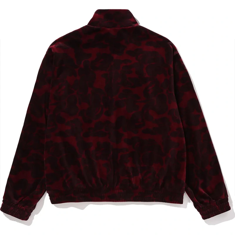 BAPE Solid Burgundy Camo Velour Metal One Point Relaxed Fit Track Jacket - Image 2