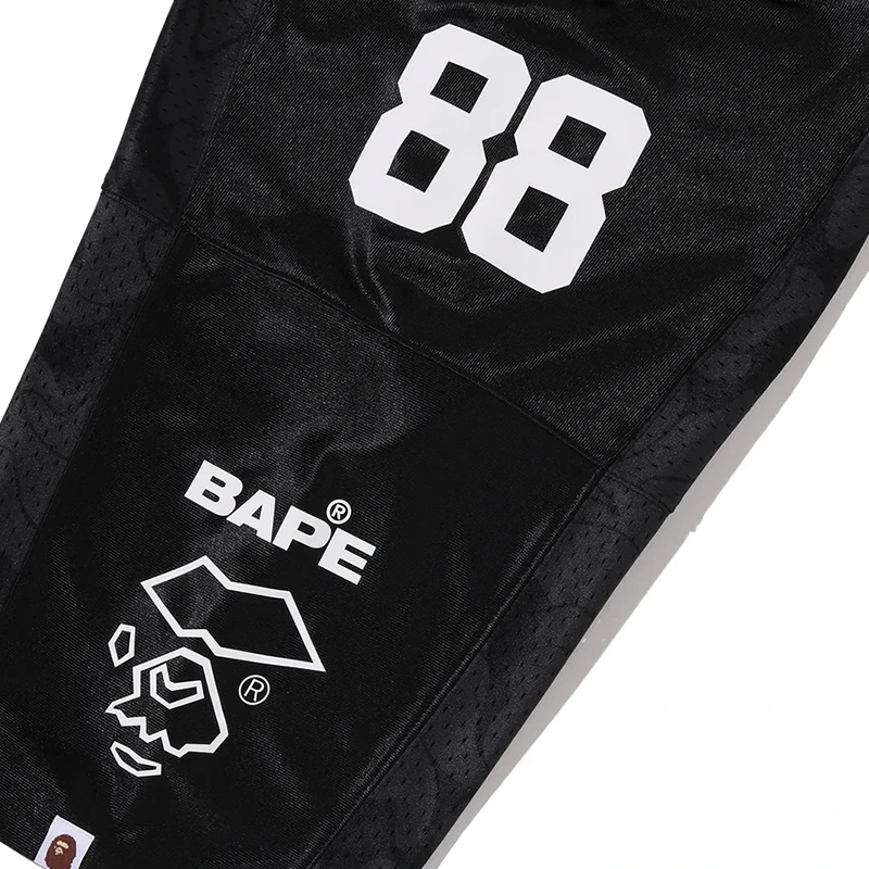 BAPE Solid Camo Multi Logo Relaxed Fit Football Jersey Tee - Image 3
