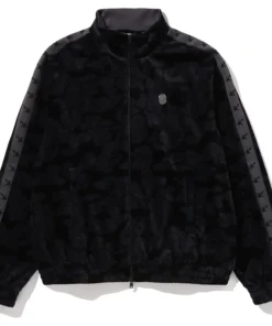 BAPE Solid Camo Velour Metal One Point Relaxed Fit Track Jacket