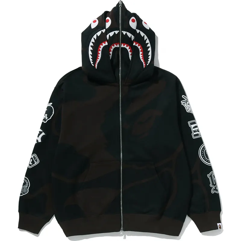 BAPE US Black Friday Solid Camo Double Shark Full Zip Hoodie
