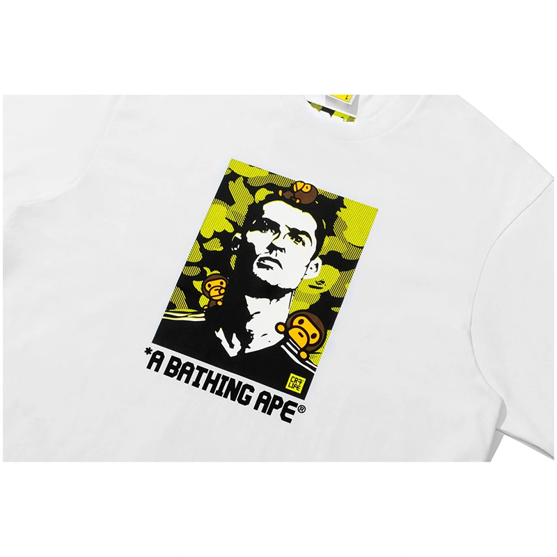 BAPE X CR7 #1 White Life Baby Milo Relaxed Fit Tee - Image 2