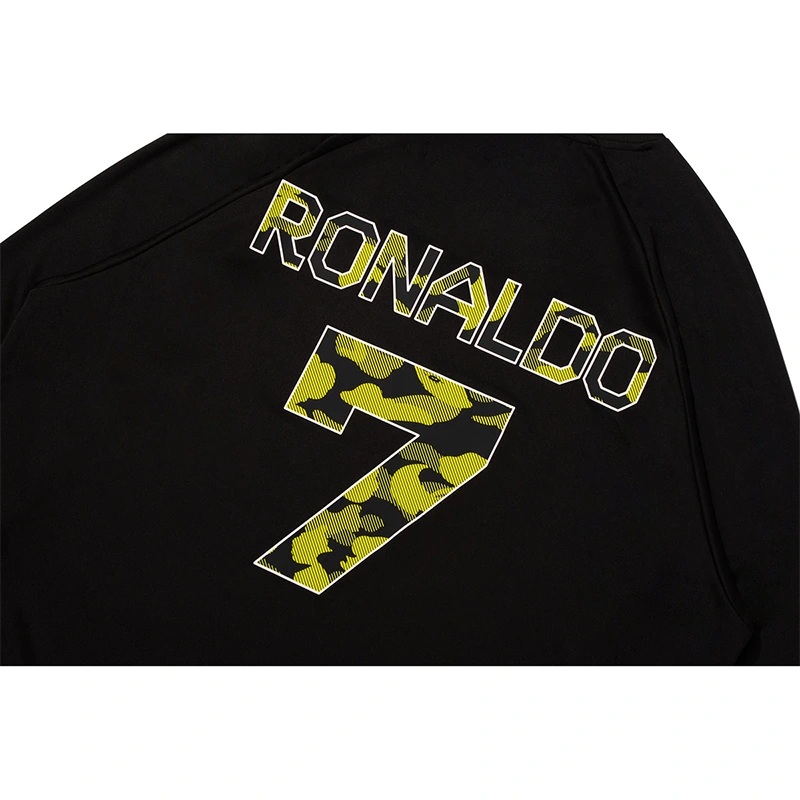 BAPE X CR7 Black Life Multi Logo Poly Relaxed Fit Football Jersey - Image 4