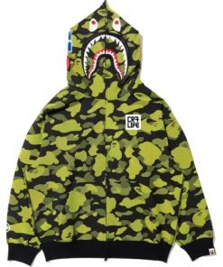 BAPE X CR7 Life Logo Relaxed Fit Shark Full Zip Hoodie
