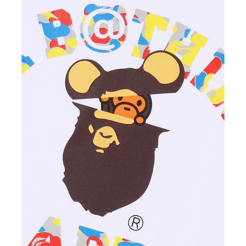 BAPE X Medicom Toy 30th Anniv. College Milo White Tee - Image 3