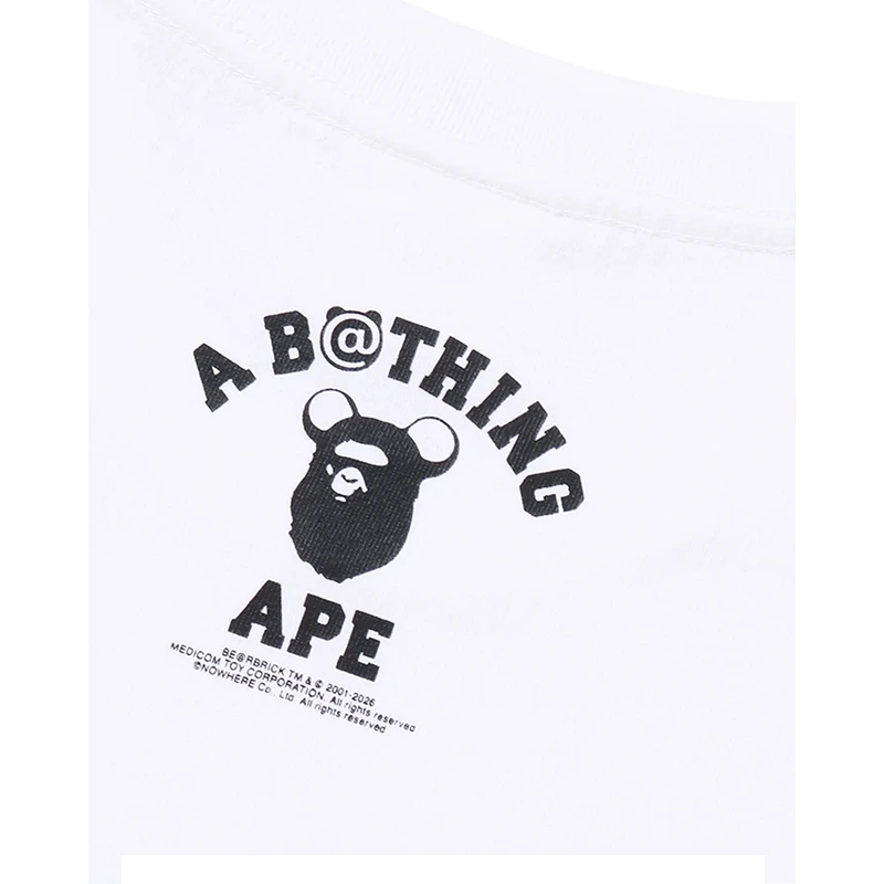 BAPE X Medicom Toy 30th Anniv. College Milo White Tee - Image 4