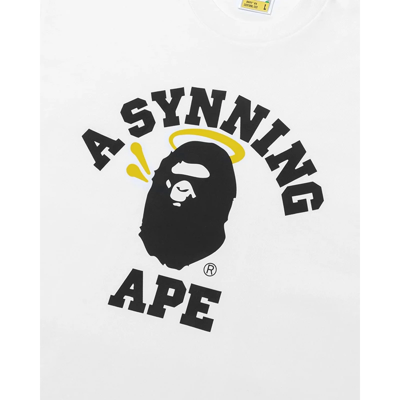 BAPE X Spotify X SYNA By Central Cee College White Tee - Image 3