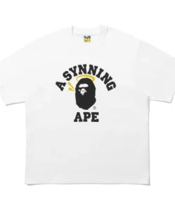 BAPE X Spotify X SYNA By Central Cee College White Tee