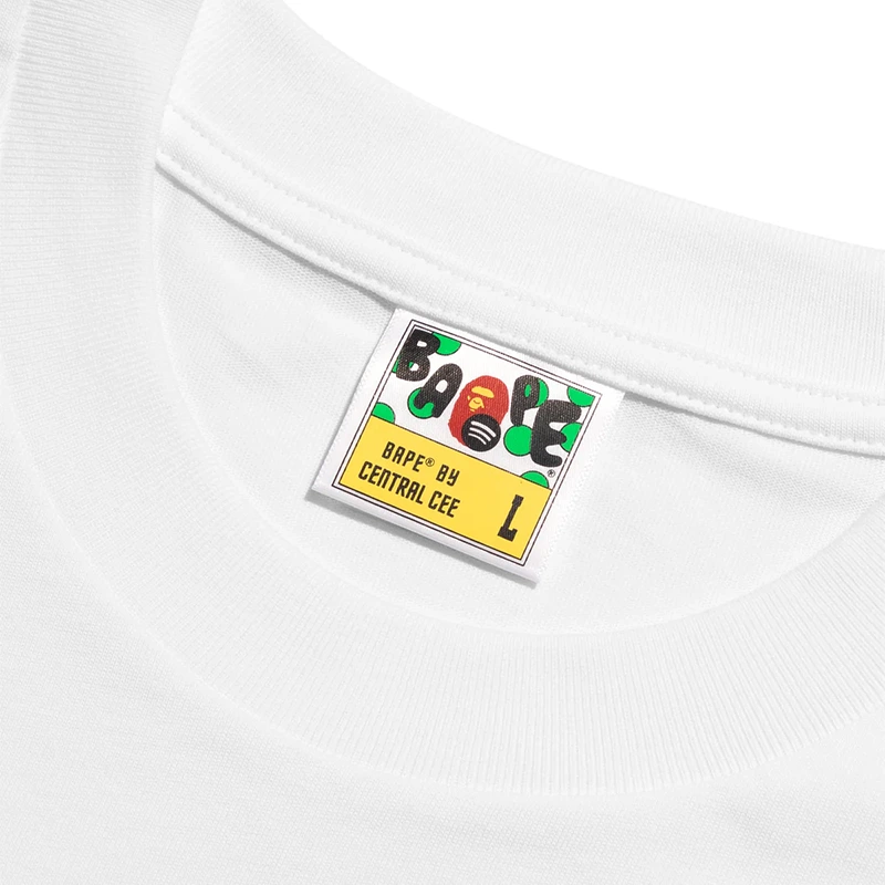 BAPE X Spotify X SYNA By Central Cee College White Tee - Image 4