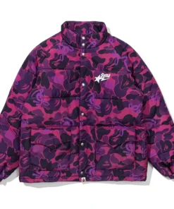 BAPE X Spotify X SYNA By Central Cee Purple Puffer Jacket