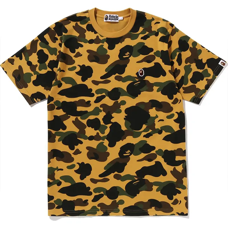 BAPE Yellow Color Camo One Point Tee