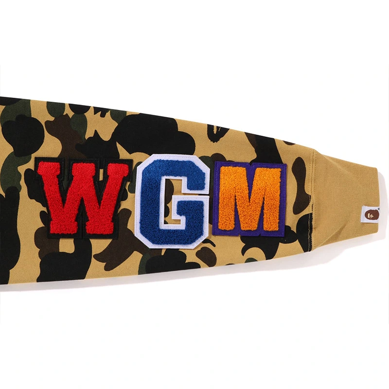 BAPE Yellow Mens 1st Camo Shark Crewneck Sweatshirt - Image 4