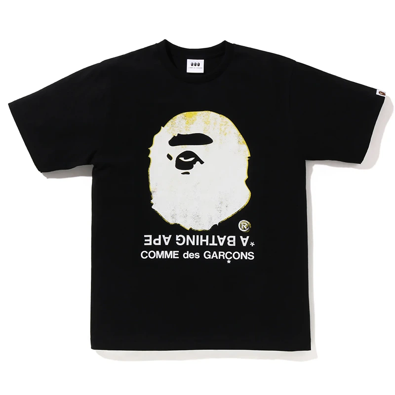 BAPE x COMME des GARÇONS BIG APE HEAD BLACK TEE