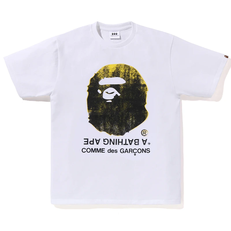 BAPE x COMME des GARÇONS BIG APE HEAD WHITE TEE