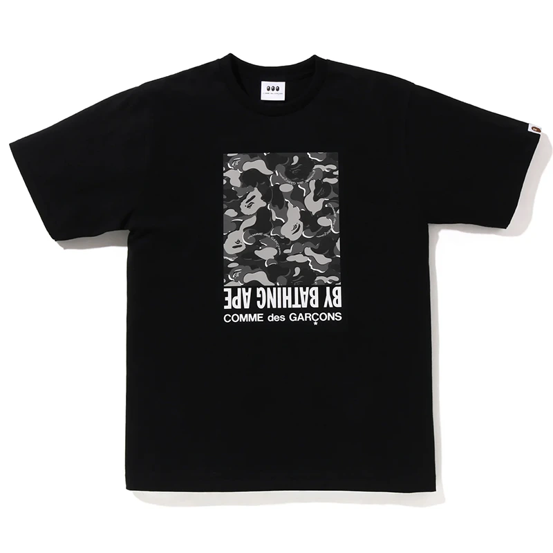 BAPE x COMME des GARÇONS CAMO BOX BLACK TEE