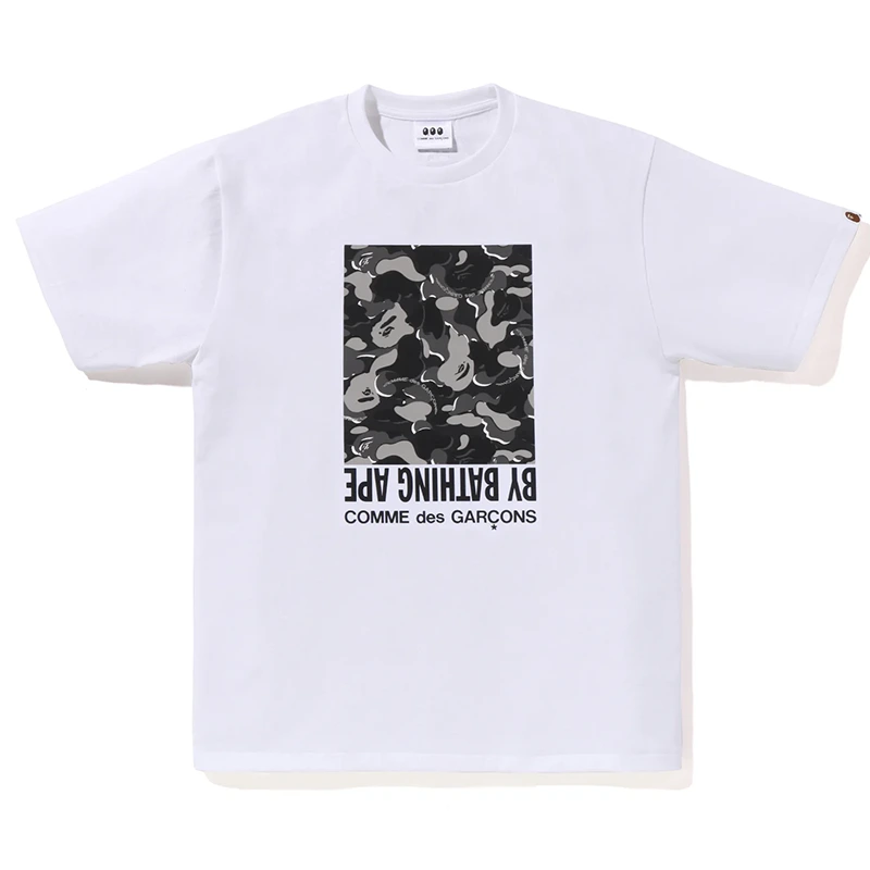 BAPE x COMME des GARÇONS CAMO BOX WHITE TEE