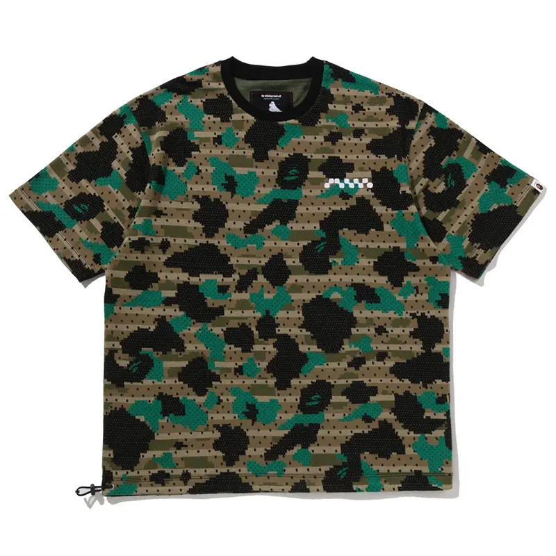 BAPE x Kazuki Kuraishi Brown Camo Jacquard Stripe Relaxed Fit Tee