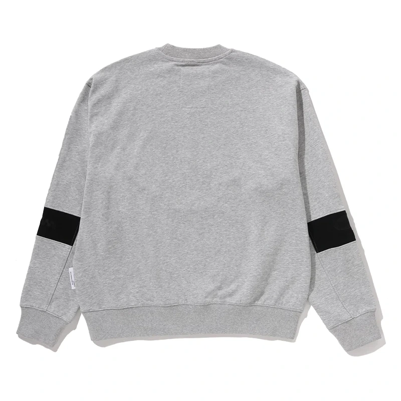 BAPE x Kazuki Kuraishi Grey College Relaxed Fit Sweatshirt - Image 2
