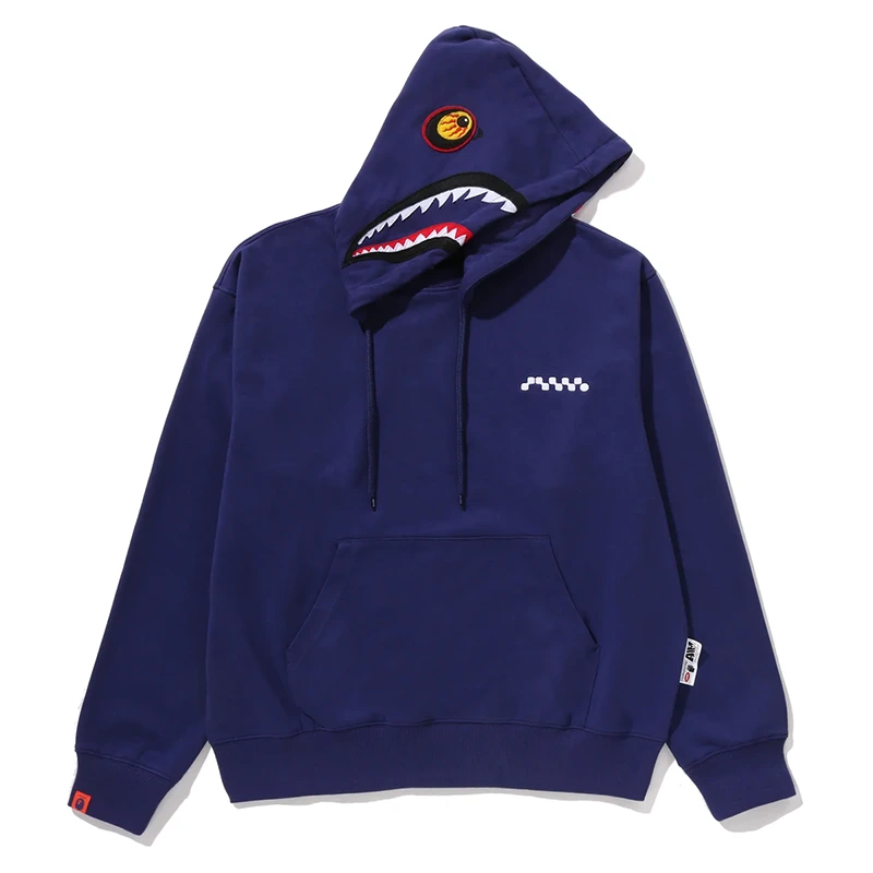 BAPE x Kazuki Kuraishi Shark Relaxed Fit Purple Pullover Hoodie - Image 2