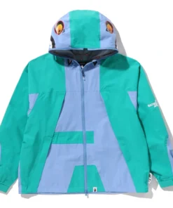 BAPE x Kazuki Kuraishi Shark Zip Turquoise Packable Snowboard Jacket