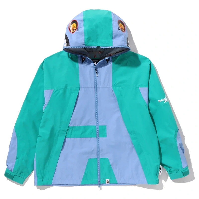 BAPE x Kazuki Kuraishi Shark Zip Turquoise Packable Snowboard Jacket