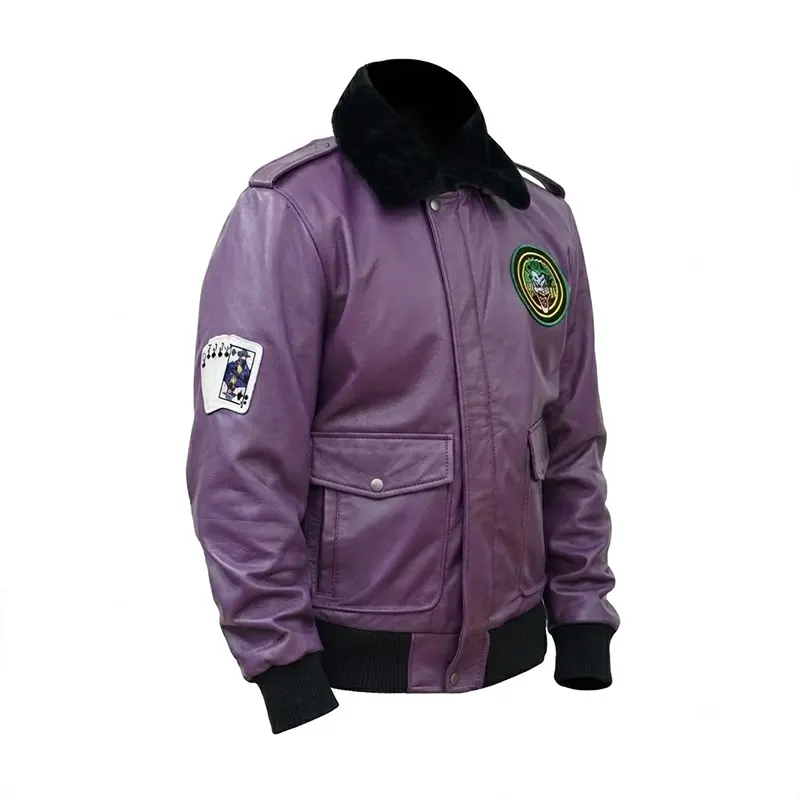 Batman 1989 Joker Goon Leather Jacket - Image 2