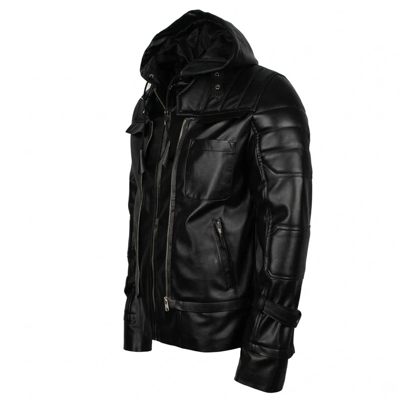 Batman Arkham Knight Hooded Leather Jacket - Image 2