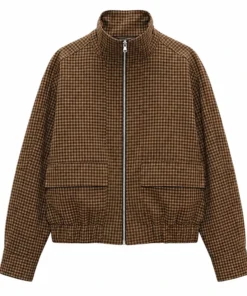 Battle on the Beach S05 Sarah Baeumler Brown Houndstooth Jacket