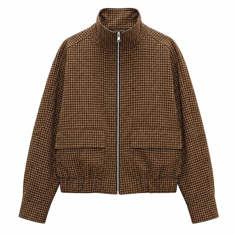 Battle on the Beach S05 Sarah Baeumler Brown Houndstooth Jacket