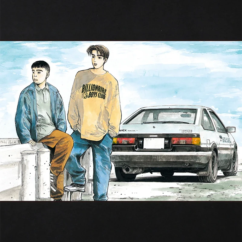 Billionaire Boys Club x Initial D Black Cotton T-Shirt - Image 4