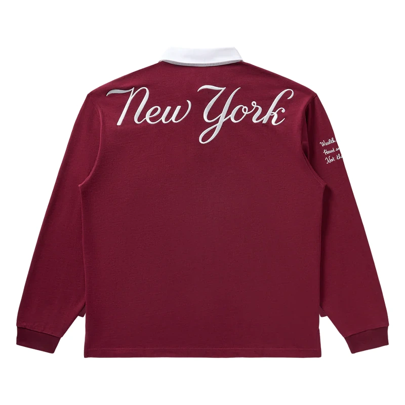 Billionaire Boys Club x New York Yankees Burgundy Long-Sleeve Rugby Shirt - Image 2