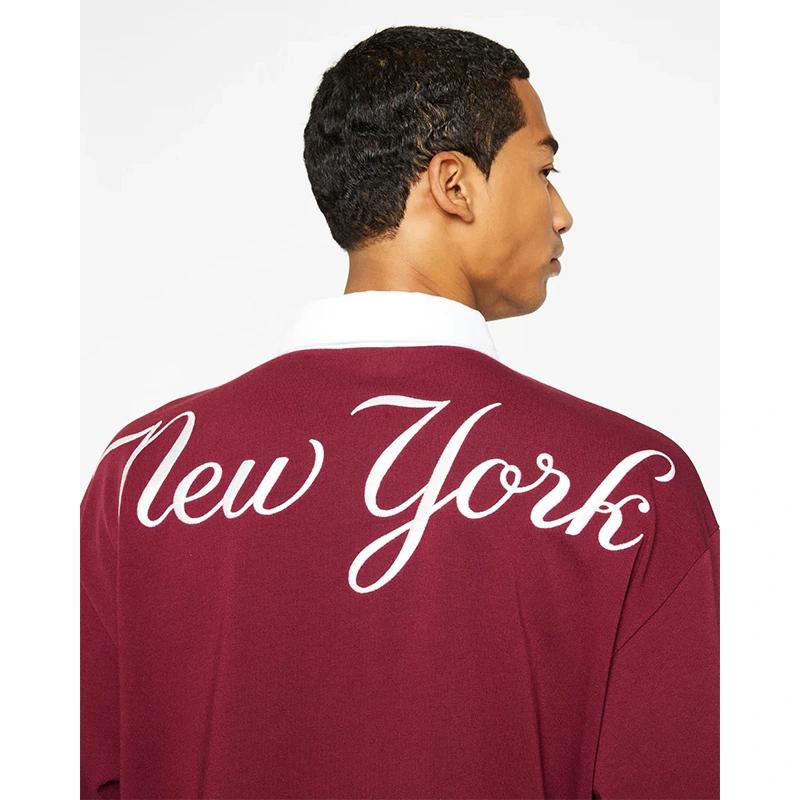 Billionaire Boys Club x New York Yankees Burgundy Long-Sleeve Rugby Shirt - Image 5
