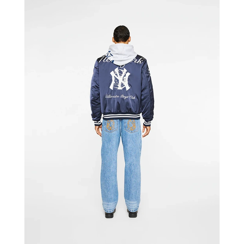 Billionaire Boys Club x New York Yankees Satin Stadium Jacket - Image 4
