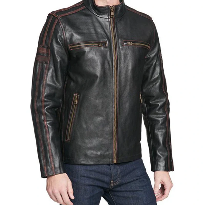 Black Rivet Antique Style Leather Jacket - Image 2