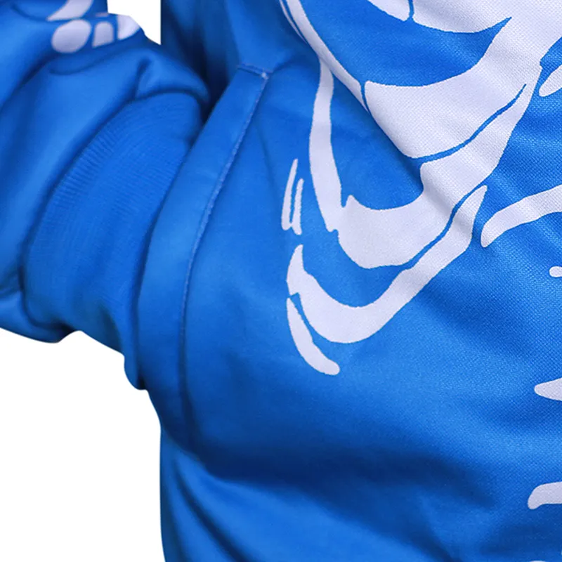 Men's Skeleton Bones Skull Hooded Sweatshirt - Image 4