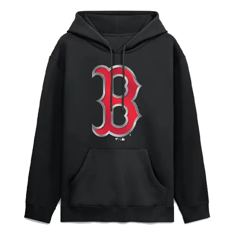 Boston Red Sox Black Metallic Custom Hoodie - Image 2