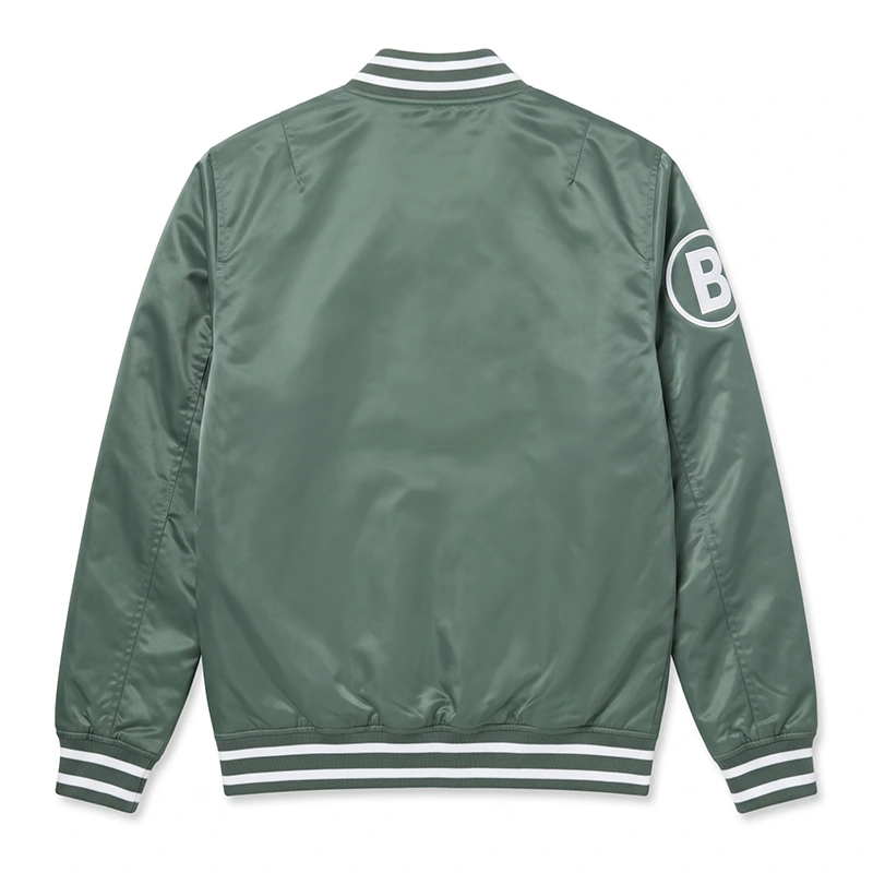 Boston Red Sox City Connect Green Satin Varsity Jacket - Image 2