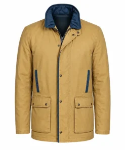 Brad Pitt Tan Survival Field Jacket